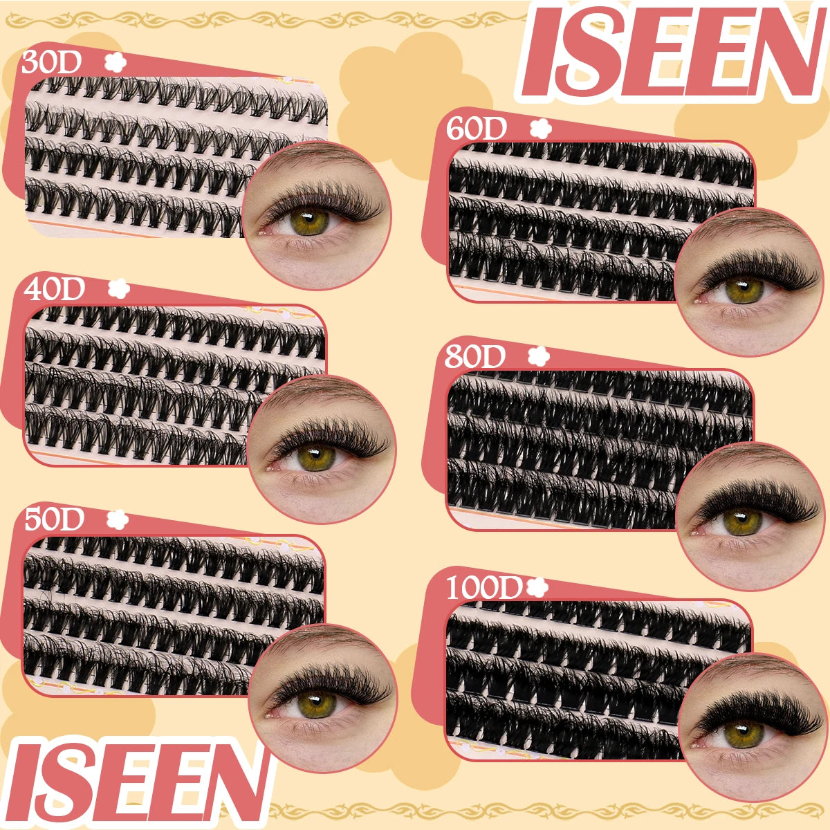 30-100D DIY Lash Extension Kit 480pcs Individual Eyelashes Kit with Lash Bond & Seal,Lash Remover and Lash Tweezers