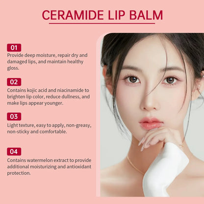 Ceramide Lip Balm Mild Ingredient Waterproof Long Lasting Moisturizing Lips Reduce Fine Line Exfoliating Lip Care Repair Product