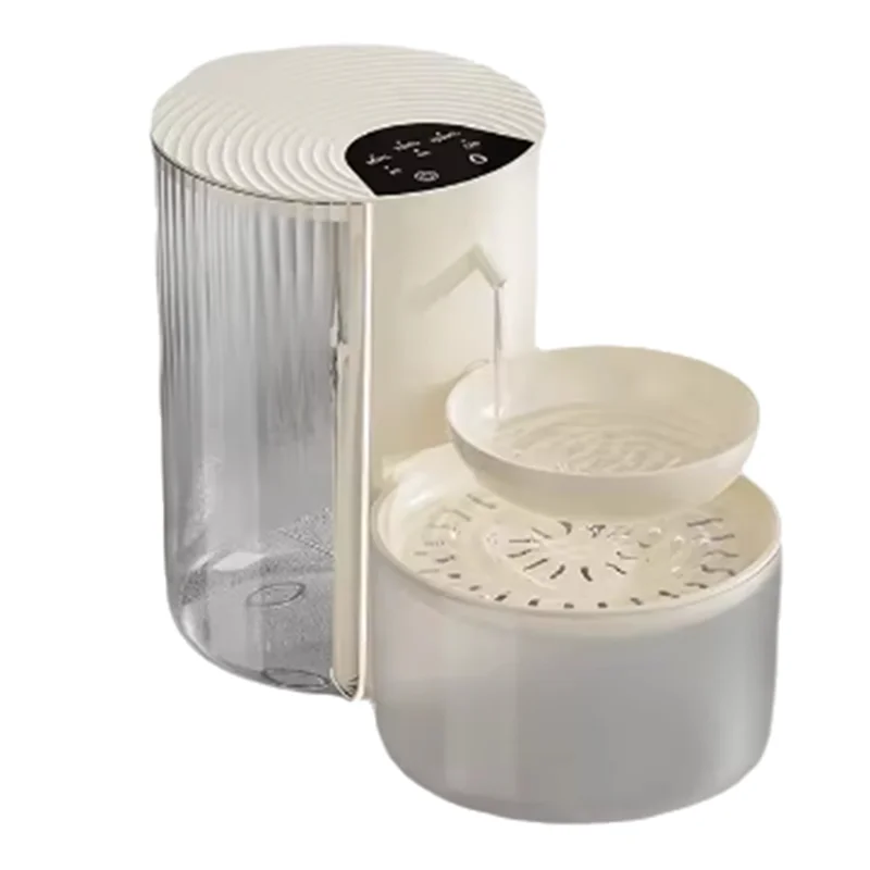 ABJI-3L Wireless Pet Water Fountain Rechargeable Dump Water Feeder Timed Smart No Filter Required