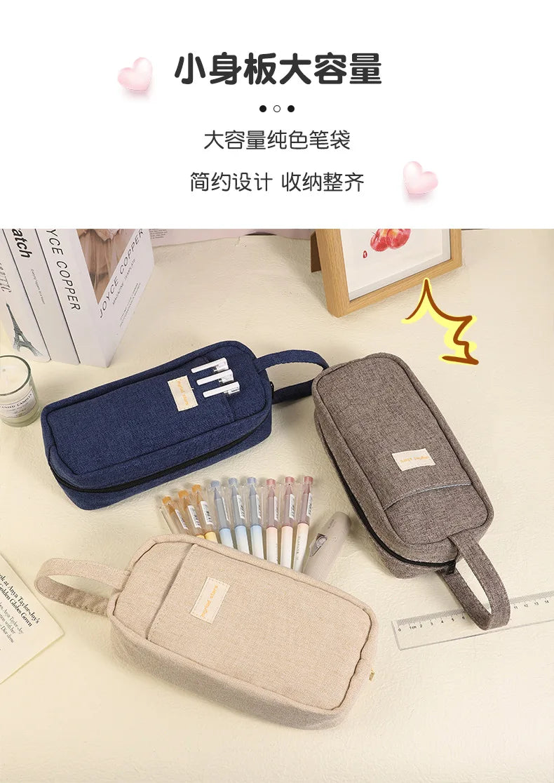 Large Capacity Pencil Case School Supplies Pen Case Estuches Escolar Pencilcase Kalemlik Trousse Kawaii Stationery pencil pouch