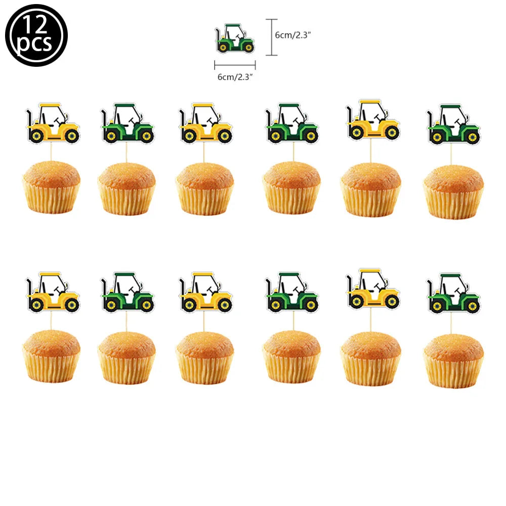 Tractor Party Paper Plates Cups Napkins Banner Tractor Birthday Party Supplies Tractor Themed Party Decor for Party Farm Party