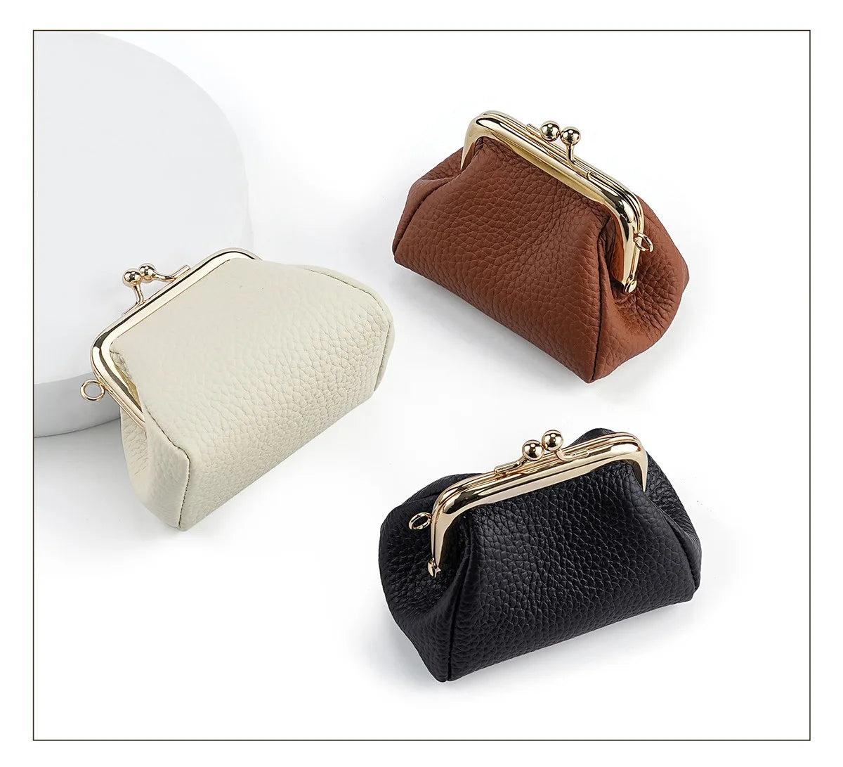 Women Wallets RFID Blocking Bank Card Purse Cowhide Leather Card Holder Mini Credit Coin Case Compact EDC Wallet