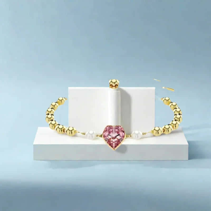 2025 Fashionable Party Accessories: Heart - Design Diamond - Inlaid Necklace, Bracelet and Earrings Set for Ladies