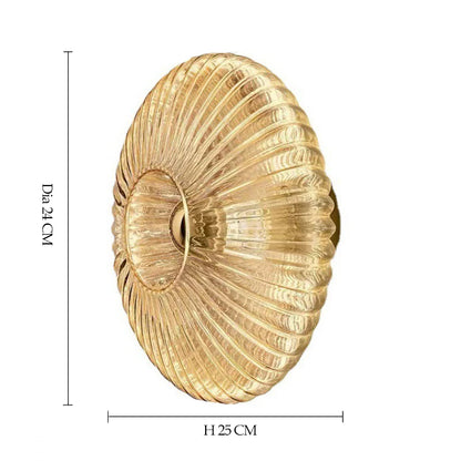 Nordic Glass Wall Lamp Retro Corrugated Design Suitable For Decorative Wall Lamps In Corridor Bedrooms Living Rooms Study Rooms