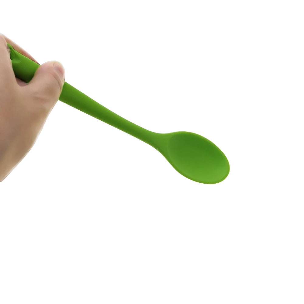20.8CM Silica Gel Stirring Spoon Integrated Silica Gel Spoon, Kitchen Spoon, Kitchen Utensils, Soup, Spoon Scald Proof