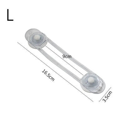 Transparent Strap Baby Safety Cabinet Lock Children Kids Finger Protection Cabinet Refrigerator Door Lock Buckle Anti-pinch Lock