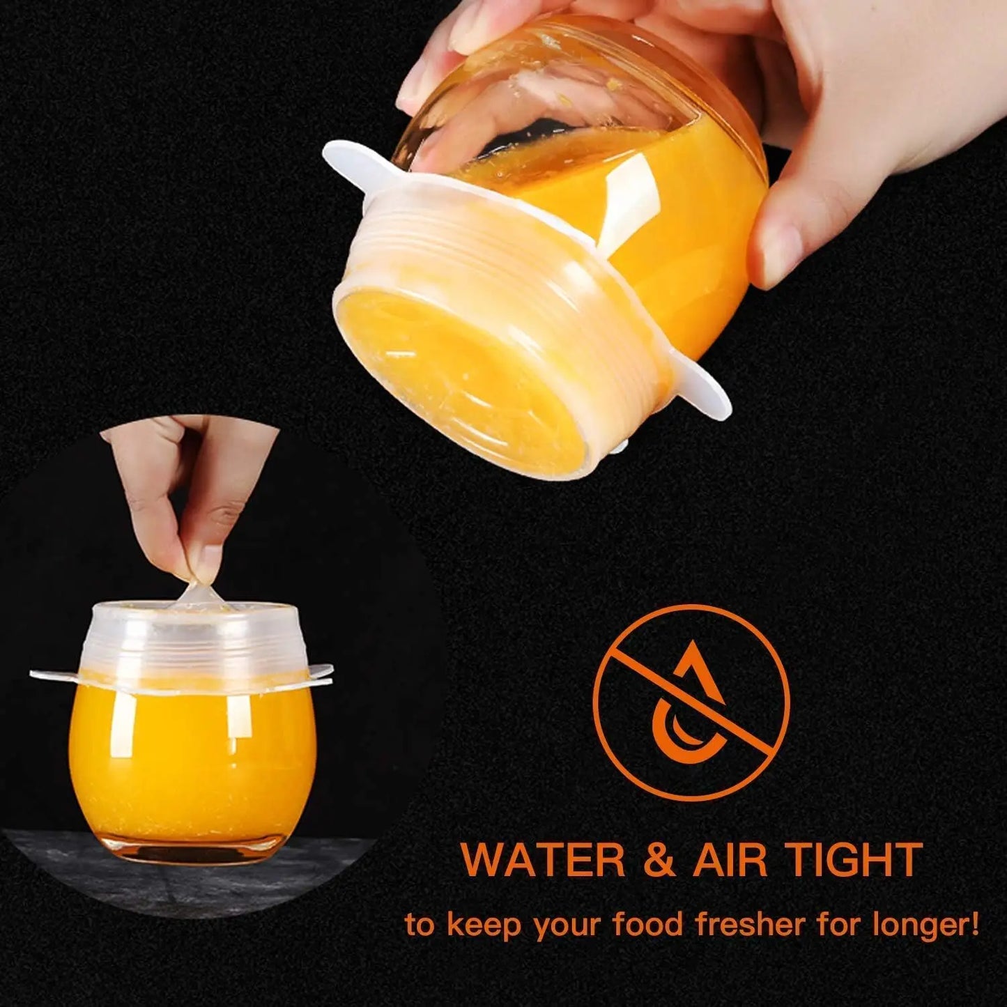 12pcs Silicone Stretch Lids Round Rectangle Magic Lids Reusable Food Covers for Bowls Cups Cans Shapes of Container Dishwasher