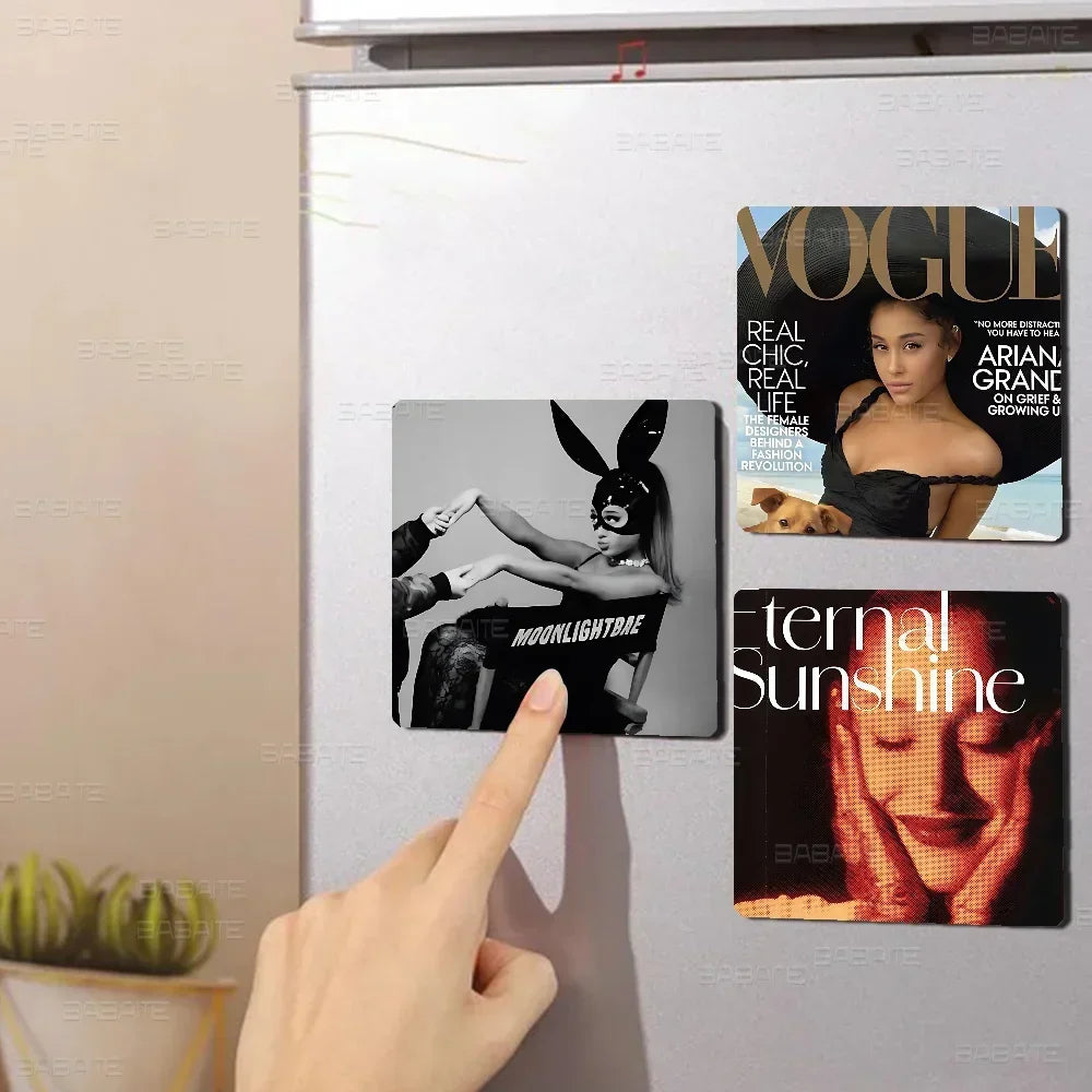 Singer A-Ariana Grande Fridge  Magnet Personalized Fridge Magnet Square Shape Fridge Refrigerator Wall Door Decoration