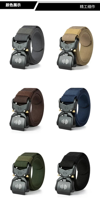 New Tactical Belt Quick Release Elastic Belt Casual Tooling Training Belt Men's Trousers Belt