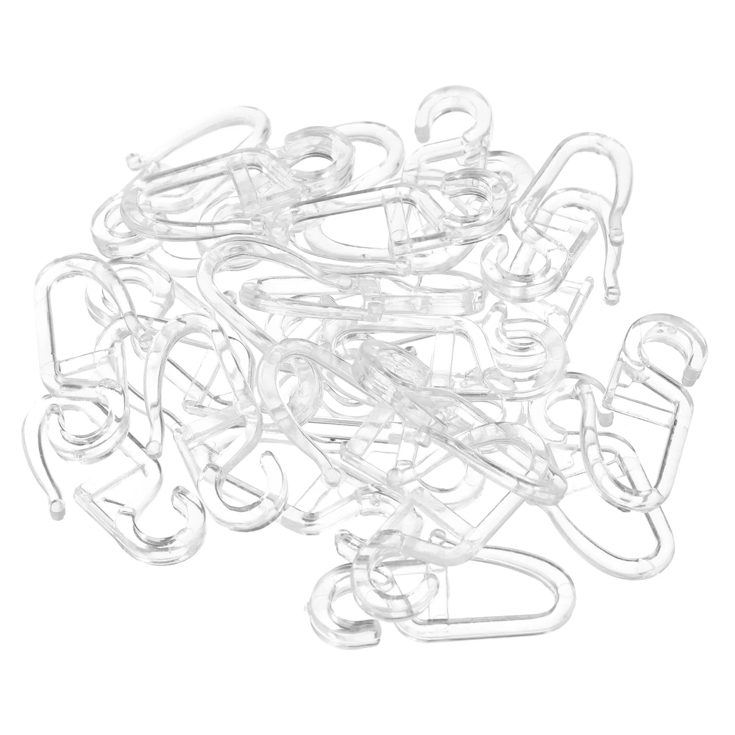 50pcs Plastic Bed Curtain Hooks Universal Sliding Hooks For Bedroom Bathroom Decorative Accessories With Flexible Roller