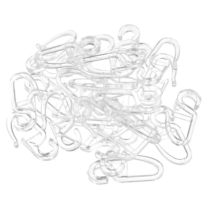 50pcs Plastic Bed Curtain Hooks Universal Sliding Hooks For Bedroom Bathroom Decorative Accessories With Flexible Roller