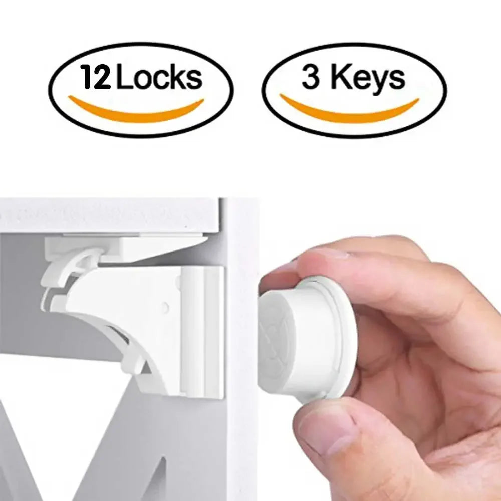 Magnetic Baby Proofing Locks Child Safety Latches For Drawers Cabinets Kids Protection Childproof Security Systems Home