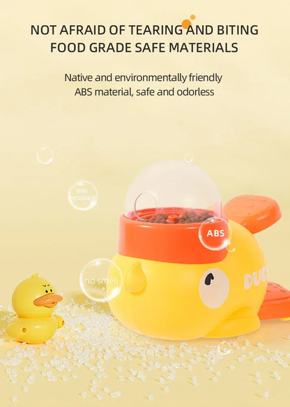 Automatic Dog Feeder Duck Design With Pedal For Feeding And Water Drinker Dogs Food Dispenser Pet Bowl