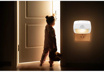 LED Night Light EU Plug In Smart Motion Sensor Light 220V Wall Lamp for Home Aisle WC Hallway Stair Kitchen Bedroom Night Lamp