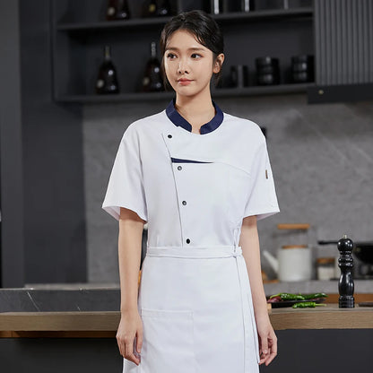 Kitchen Chef Shirts Cook Wear Hotel  Uniform Catering Cooking Clothes Chef Coat Jacket Professional Kitchen Costume Designer