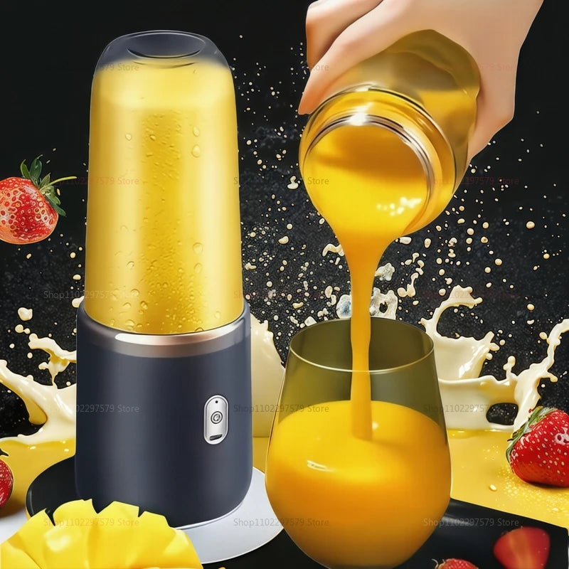 Portable Juicer Cup 6 Blade Blender Household Fruit Juicer Smoothie Mixer Machine USB Rechargeable Juice Extractor Kitchen Tool