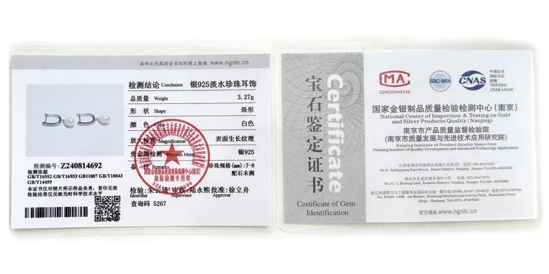 HENGSHENG 7-8mm Natural Freshwater Pearl Earrings for Women Jewelry Bohemian Drop Earrings for Wedding / Party / Daily