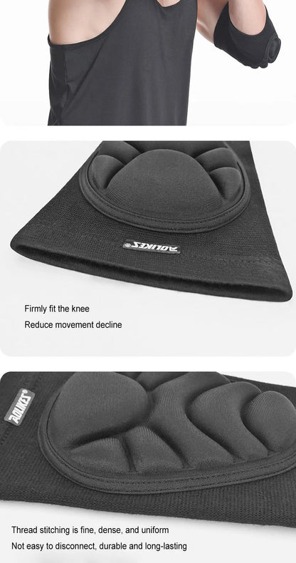 AOLIKES 1Pair Knee Elbow Pads, Thick Sponge Collisioned Kneepads for Work, Basketball Wrestling Football Volleyball Cycling