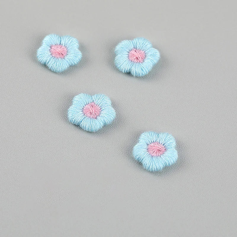 Mini Embroidered Small Flower Patch DIY Earring Accessories Children's Hair Accessories Clothing Accessories