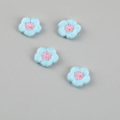 Mini Embroidered Small Flower Patch DIY Earring Accessories Children's Hair Accessories Clothing Accessories