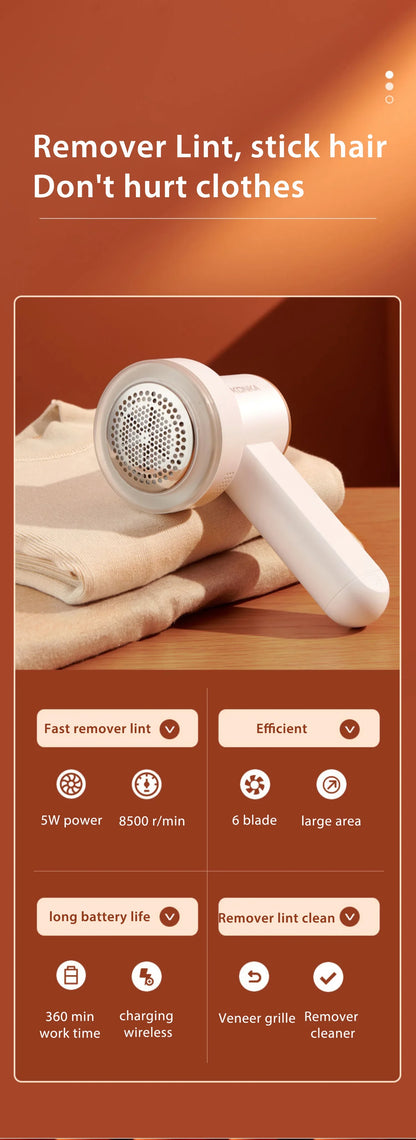 Mi Portable Electric Lint Remover for clothing fuzz Fabric Shaver Removes Lint trimmer sweater shaver lint pellet machine