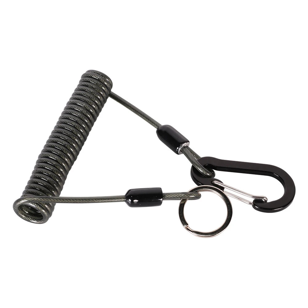 1.2/2m Fishing Missed Rope Anti-Lost Spiral Spring Lure Plier Lanyard Retractable Spring Elastic Rop Fishing Lanyards Outdoor