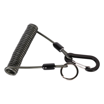 1.2/2m Fishing Missed Rope Anti-Lost Spiral Spring Lure Plier Lanyard Retractable Spring Elastic Rop Fishing Lanyards Outdoor