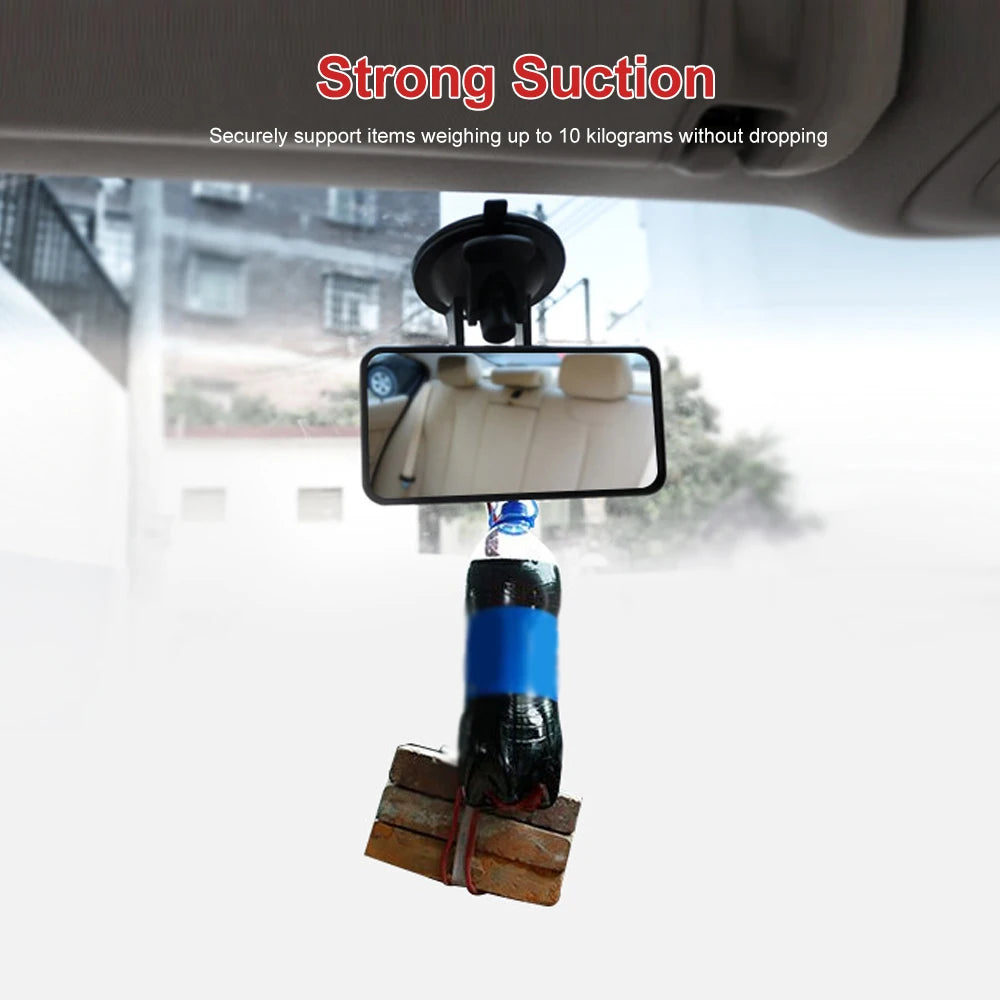 Car Mirrors Baby Safety Mirrors Car Interior Rear View Mirror 360 Degrees Rotatable Makeup Mirrors Shatterproof Adjustable