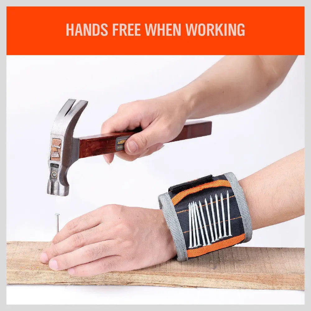 Magnetic Wristband with Strong Magnets Holds Screws Nails Drill Bit Organizer Storage Belt Tool Storage Wrist