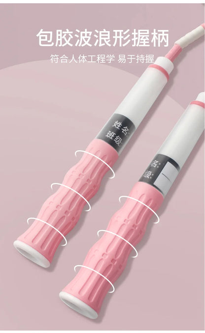 2.8M Exercise Rope Jump Rope Bamboo PVC Beginner Adult Child Soft Beaded No Tangle Segmented Fitness Skipping Cable Workout