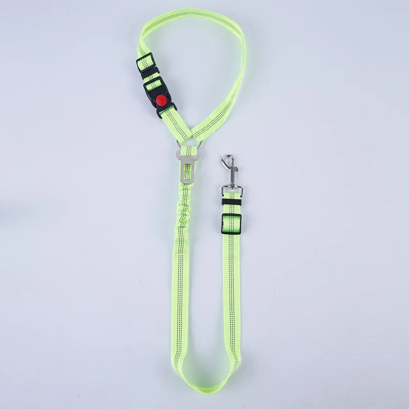2 in1 Dog Car Harness Leash Adjustable Pet Seat Belt with Anti-Shock Bungee Buffer for Kitten Dogs Collar Pet Accessorie