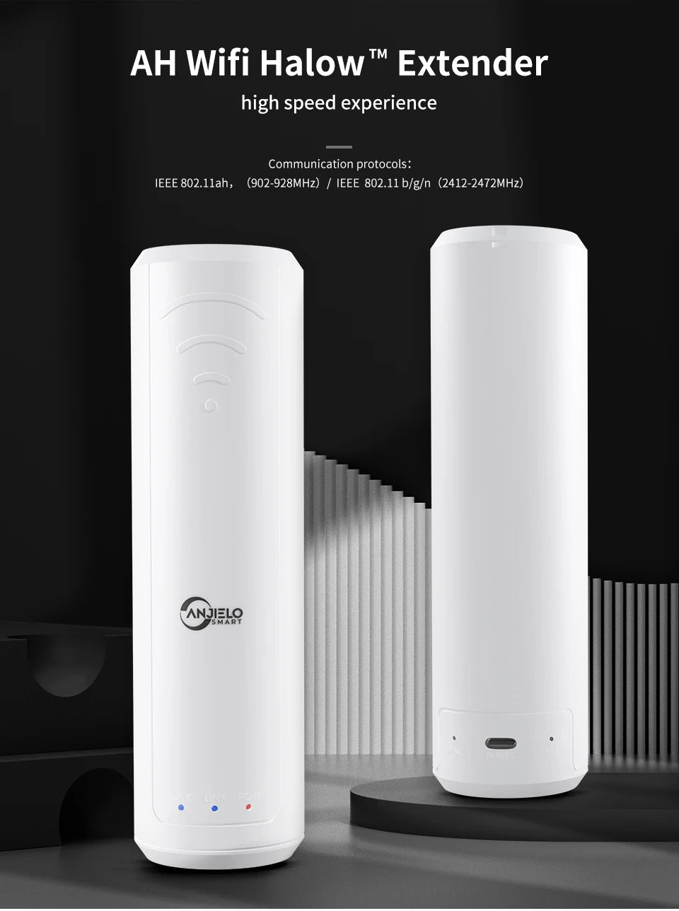 WiFi Halow Extender Amplifier 800M Long Distance High Performance Stable Suit for Home Office Outdoor Farm Portable