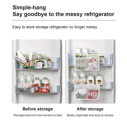Convenient Hanging Compartment Classification Freezer Household Refrigerator Storage Bag Mesh Bag Fridge Organizer