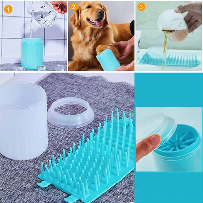 Pet Paw Cleaner Paw Plunger Soft Silicone Foot Cleaning Foot Wash Cup Portable Cats Dogs Paw Clean Brush Home Pet Supplies