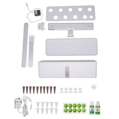 Hydroponics Growing System Automatic Timing Indoor Garden Kit 9 Pods Height Adjustable 15W LED Grow Lights 2L Water Tank