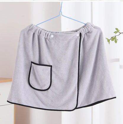 Men can wear a shower skirt soft skin absorbent quick drying bath towel wear and take off convenient bath home bath skirt beach