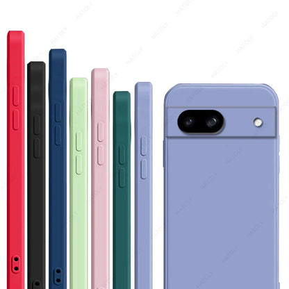 For Google Pixel 8a Case For Google Pixel 8a Case Funda Liquid Soft Silicon Para Bumper Phone Back Cover For Google Pixel 8a