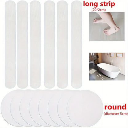 6/12/24/40 Pcs Anti Slip Strips Shower Stickers Colored Non Slip Bath Safety Strips for Bathtub Shower Stairs Floor