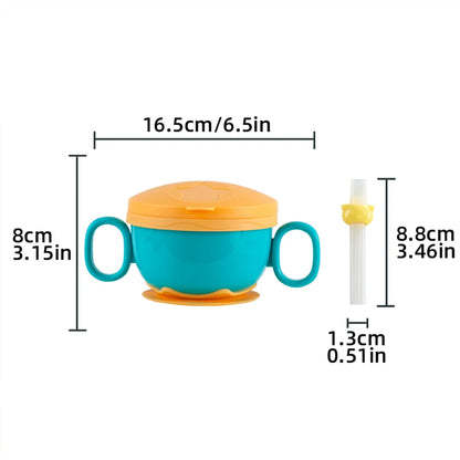 Children Tableware Baby Plastic Snack Bowl High Suction Double Handle Snack Cup Snacks Storage Box Kids Feeding Bowl