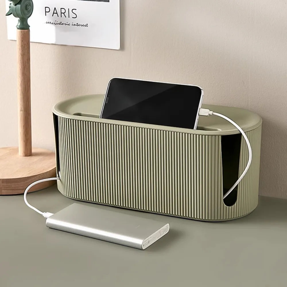 Portable Cable Management Organizer Box for Power Strips and Cord for Power StripsTV Computer Wires Hider Box for Home Office