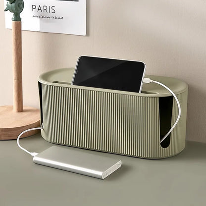 Portable Cable Management Organizer Box for Power Strips and Cord for Power StripsTV Computer Wires Hider Box for Home Office