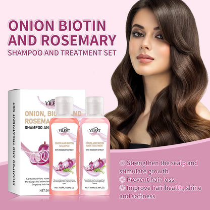 200ML Onion&Rosemary Shampoo For Hair Growth Anti Frizz Dandruff Removal Improve Dry Split Ends Nourishing Smooth Conditioner