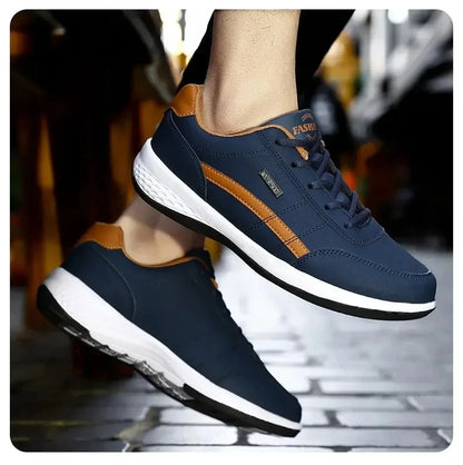 Men's Sneakers Sports Casual Shoes Leather Outdoor Men Walking Shoe Four Seasons Soft Bottom