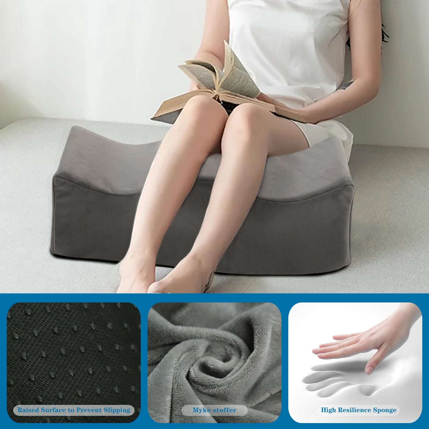 Pillow for Leg Ergonomic Leg Pillow Relax Relieve Down Leg Pressure Massage Pillow Memory Sponge Leg Support Pillow