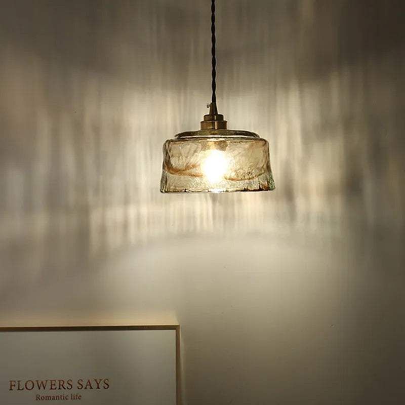 Antique hanging lamp Art Deco Design rustic light Led glass lampshade lampshade for Bedroom Room dining table lamp