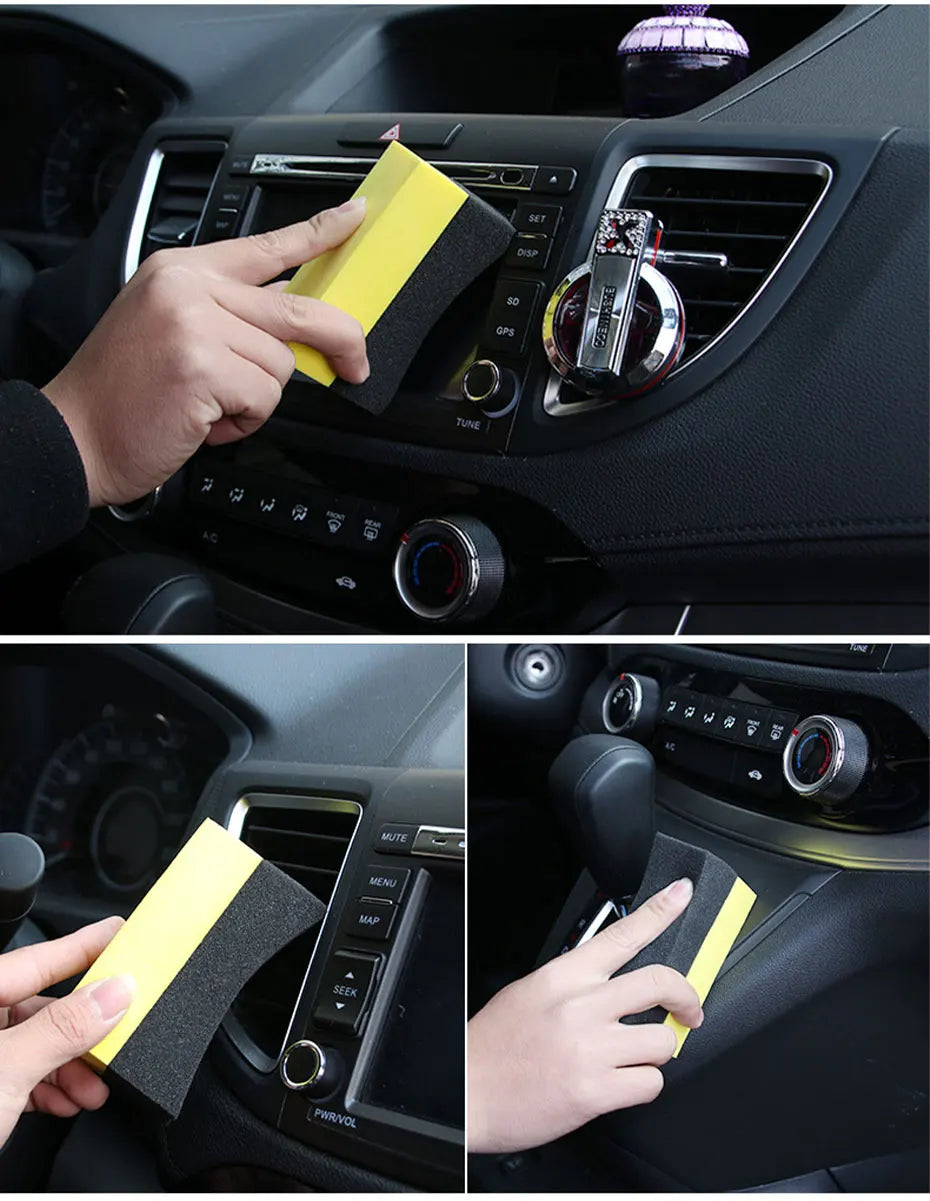 5/10pcs Auto Cleaning Sponge Brush Set for Car Wheel Tire Wash Wipe Water Suction Sponge Pad Wax Polishing Tyre Brushes Tools