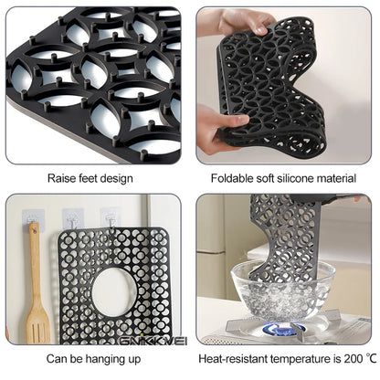 Sink Protectors for Kitchen Sink, Kitchen Sink Mats Silicone Sink Protector, Sink Mat Grid for Kitchen Bottom of Farmhouse