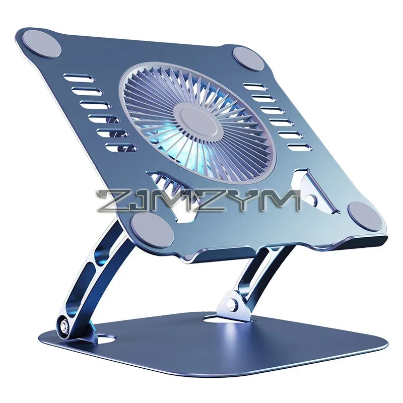 Aluminum Laptop Stand with Cooling Fan Ergonomic Notebook Foldable Cooler Laptop  Adjustable Aluminum Laptop Stand