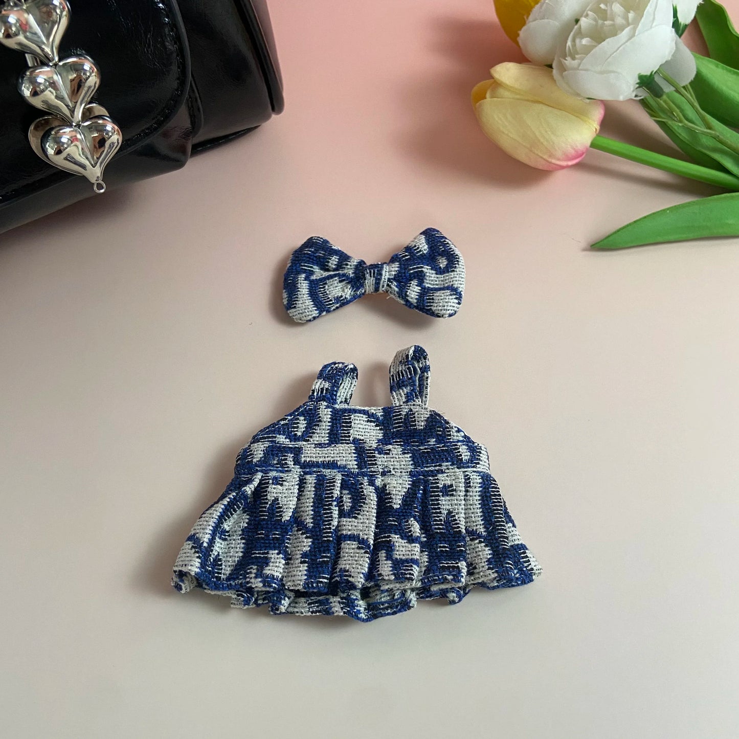 Clothes for Labubu  doll clothes Handmade Custom Clothing Paired With Elegant Dresses Printed Work Pants Scarves Fashion Shoes
