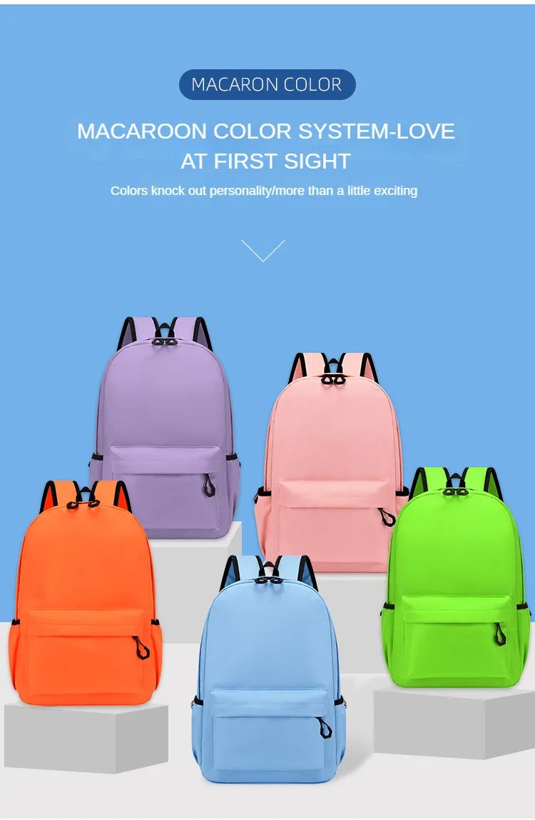 Personalized School Bag Custom Logo School Backpack Training Class Gift School Name Pattern Elementary school backpack wholesale